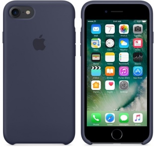 Силиконовый чехол для iPhone 7/8, тёмно-синий цвет, оригинальный Apple, оригинальный Apple