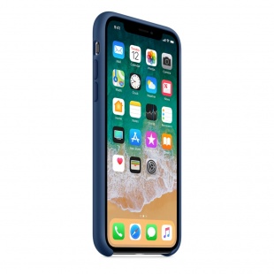 Силиконовый чехол для iPhone X / Xs, цвет «тёмный кобальт», оригинальный Apple