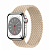 Купить Apple Watch Series 8 // 41мм GPS + Cellular // Корпус из нержавеющей стали серебристого цвета, плетёный монобраслет бежевого цвета
