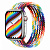 Купить Apple Watch Series 7 // 45мм GPS + Cellular // Корпус из нержавеющей стали серебристого цвета, плетёный монобраслет радужного цвета