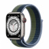 Apple Watch Series 7 // 41мм GPS + Cellular // Корпус из титана, спортивный браслет цвета «синий омут/зелёный мох»