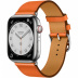 Apple Watch Series 7 Hermès // 45мм GPS + Cellular // Корпус из нержавеющей стали серебристого цвета, ремешок Single Tour цвета Orange
