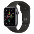 Apple Watch SE // 44мм GPS // Корпус из алюминия цвета «серый космос», спортивный ремешок цвета «Тёмная ночь» (2020)