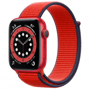 Apple Watch Series 6 // 44мм GPS // Корпус из алюминия цвета (PRODUCT)RED, спортивный браслет цвета (PRODUCT)RED