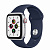 Купить Apple Watch SE // 40мм GPS + Cellular // Корпус из алюминия серебристого цвета, спортивный ремешок цвета «Тёмный ультрамарин» (2020)