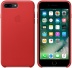 Кожаный чехол для iPhone 7+ (Plus)/8+ (Plus), красный цвет, оригинальный Apple