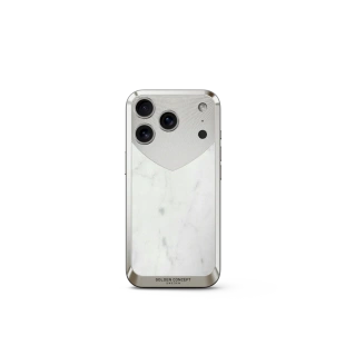 Чехол Golden Concept для iPhone 17 Pro, Magnetic Shield, Marble Edition - Bianca Carrara 