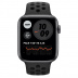 Apple Watch Series 6 // 40мм GPS + Cellular // Корпус из алюминия цвета «серый космос», спортивный ремешок Nike цвета «Антрацитовый/чёрный»