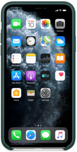 Кожаный чехол для iPhone 11 Pro Max, цвет «зелёный лес» , оригинальный Apple