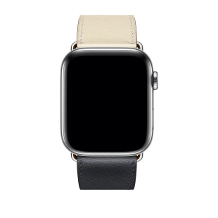 42/44 мм Ремешок Hermès Simple Tour из кожи Swift цвета Indigo/Craie/Orange для Apple Watch Hermès