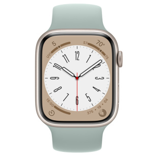 Apple Watch Series 8 // 41мм GPS // Корпус из алюминия цвета "сияющая звезда", монобраслет цвета "суккулент"