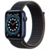 Apple Watch Series 6 // 44мм GPS // Корпус из алюминия синего цвета, спортивный браслет угольного цвета