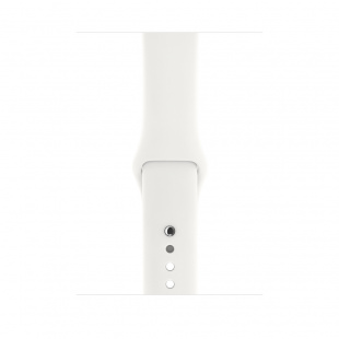 Apple Watch Series 3 // 38мм GPS // Корпус из серебристого алюминия, спортивный ремешок белого цвета (MTEY2RU)