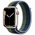 Купить Apple Watch Series 7 // 45мм GPS + Cellular // Корпус из алюминия цвета «сияющая звезда», спортивный браслет цвета «синий омут/зелёный мох»