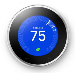 Терморегулятор Google Nest Learning Thermostat, 3-е поколение, Polished Steel