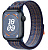 Купить Apple Watch Series 9 // 41мм GPS // Корпус из алюминия цвета "темная ночь", спортивный браслет Nike цвета "королевская игра/оранжевый"