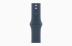 Apple Watch Series 9 // 45мм GPS // Корпус из алюминия серебристого цвета, спортивный ремешок цвета "штормовой синий"