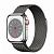 Купить Apple Watch Series 8 // 41мм GPS + Cellular // Корпус из нержавеющей стали серебристого цвета, миланский сетчатый браслет графитового цвета