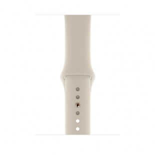 Apple Watch Series 4 // 44мм GPS + Cellular // Корпус из нержавеющей стали золотого цвета, спортивный ремешок цвета "золотой камень" (MTV72)