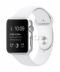Apple Watch Sport 42 мм, серебристый алюминий, белый спортивный ремешок