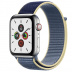 Apple Watch Series 5 // 44мм GPS + Cellular // Корпус из нержавеющей стали, спортивный браслет цвета «морской лёд»