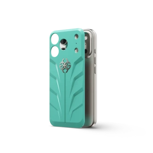 Чехол Golden Concept для iPhone 17 Pro, Magnetic Shield, Racing Sport Rubber, Aero Mint
