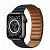 Купить Apple Watch Series 7 // 41мм GPS + Cellular // Корпус из титана цвета «черный космос», кожаный браслет цвета «тёмная ночь», размер ремешка S/M