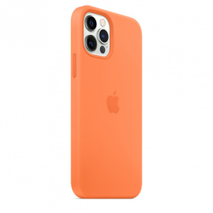 Силиконовый чехол MagSafe для iPhone 12 Pro Max, цвет «Кумкват»