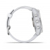 Мультиспортивные часы Garmin Fenix 7S (42mm) Solar, серебристый стальной корпус, белый силиконовый ремешок
