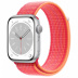 Apple Watch Series 8 // 45мм GPS // Корпус из алюминия серебристого цвета, спортивный браслет цвета (PRODUCT)RED