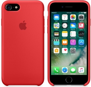 Силиконовый чехол для iPhone 7/8, красный цвет, оригинальный Apple, оригинальный Apple