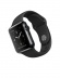 Apple Watch 38 мм, нержавеющая сталь цвета «чёрный космос», чёрный спортивный ремешок