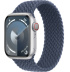 Apple Watch Series 9 // 41мм GPS+Cellular // Корпус из алюминия серебристого  цвета, плетёный монобраслет цвета "штормовой синий"