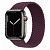 Купить Apple Watch Series 7 // 45мм GPS + Cellular // Корпус из нержавеющей стали графитового цвета, плетёный монобраслет цвета «тёмная вишня»