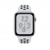 Apple Watch Series 4 Nike+ // 40мм GPS + Cellular // Корпус из алюминия серебристого цвета, спортивный ремешок Nike цвета «чистая платина/чёрный» (MTV92)