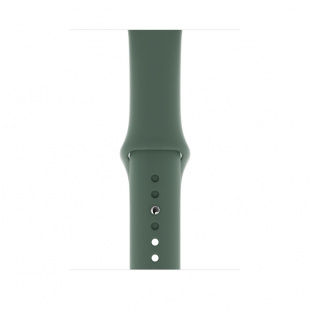 Apple Watch Series 5 // 40мм GPS // Корпус из алюминия серебристого цвета, спортивный ремешок цвета «сосновый лес»