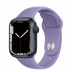 Apple Watch Series 7 // 41мм GPS // Корпус из алюминия цвета «тёмная ночь», спортивный ремешок цвета «английская лаванда»