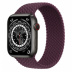 Apple Watch Series 7 // 45мм GPS + Cellular // Корпус из титана цвета «черный космос», плетёный монобраслет цвета «тёмная вишня»