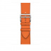 Apple Watch Series 8 Hermès // 45мм GPS + Cellular // Корпус из нержавеющей стали цвета «черный космос», ремешок Single Tour цвета Orange