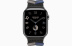 Apple Watch Series 9 Hermès // 45мм GPS+Cellular // Корпус из нержавеющей стали цвета "черный космос", ремешок Bridon Single Tour цвета Noir
