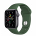 Apple Watch SE // 40мм GPS // Корпус из алюминия цвета «серый космос», спортивный ремешок цвета «Зелёный клевер» (2020)