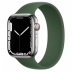 Apple Watch Series 7 // 45мм GPS + Cellular // Корпус из нержавеющей стали серебристого цвета, монобраслет цвета «зелёный клевер»