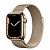 Купить Apple Watch Series 7 // 41мм GPS + Cellular // Корпус из нержавеющей стали золотого цвета, миланский сетчатый браслет золотого цвета