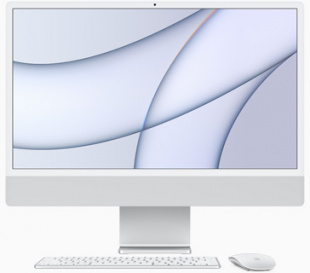 Apple iMac 24" (Custom) Retina 4,5K // Чип Apple M1 8-Core CPU, 7-Core GPU // 8 ГБ, 512 ГБ, Серебристый цвет (2021)