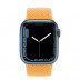 Apple Watch Series 7 // 45мм GPS // Корпус из алюминия синего цвета, плетёный монобраслет цвета «спелый маис»