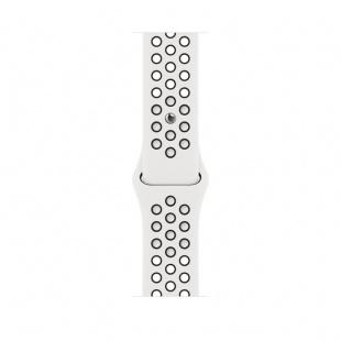 Apple Watch SE // 40мм GPS // Корпус из алюминия серебристого цвета, спортивный ремешок Nike цвета «Чистая платина/чёрный» (2022-2023)