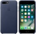 Кожаный чехол для iPhone 7+ (Plus)/8+ (Plus), тёмно-синий цвет, оригинальный Apple