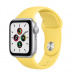 Apple Watch SE // 44мм GPS // Корпус из алюминия серебристого цвета, спортивный ремешок имбирного цвета (2020)