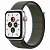 Купить Apple Watch SE // 44мм GPS + Cellular // Корпус из алюминия серебристого цвета, cпортивный браслет цвета «Зелёные холмы» (2020)