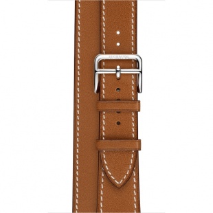 38/40 мм ремешок Double Tour из кожи Barenia цвета Fauve, размер Regular (стандартный) для Apple Watch Hermès